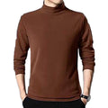 OEM Custom Logo Design Men's Long-Sleeved Velvet Double-Sided Sweatshirt Half-High Collar Sanding All-Match Anti-Shrink T Shirt