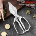 Multifunctional Thickened Stainless Steel Dishwasher Safe Food Scissors 3MM Thickness Big Mouth Design Chicken Duck Bone Fish MegaBDM