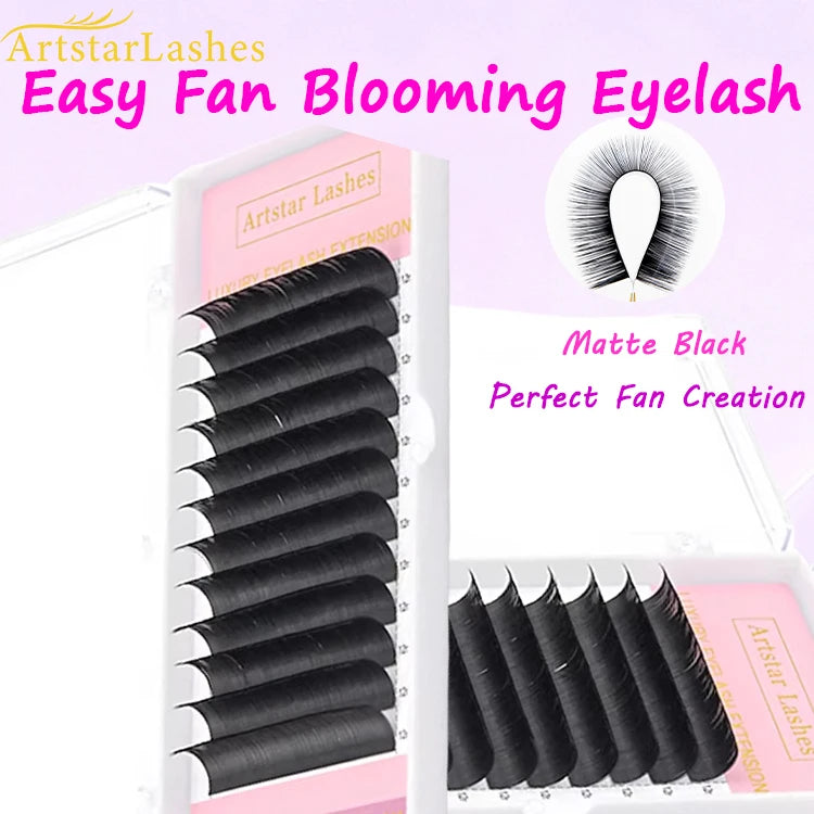 Double Tip 0.15mm 0.20mm Korean PBT Soft Natural Matte Flat Ellipse Eyelash Extensions Classic Lash Model with C CC Durl