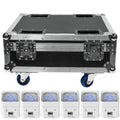 U`King 6x18W Wireless DMX Rechargeable LED Stage Par Light RGBWA UV 6in1Battery Powered Uplight With Flight Case MegaBDM