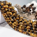 High Quality Natural Round Tiger Eye Loose Stone Beads for Jewelry Making No Dyeing No Heating Natural Gemstone 16mm Beads