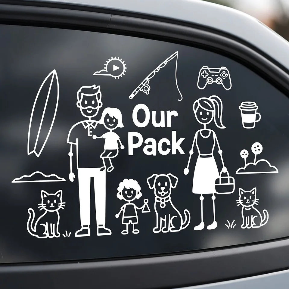 Customized Cartoon Home Decorative Window Stickers for Cars MegaBDM