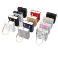 MU Cheap Drawer Jewelry Box Gift Ring Earrings Paper Box Macaron Color Portable Handle Packaging Gift Bag Boxes