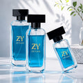 50ml 100ml Luxury Square Glass Perfume Bottle with Spray Pump and Black Cap MegaBDM
