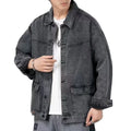 Oem Customized Logo Design trendy brand cool and stylish workwear casual jacket men's denim jacket