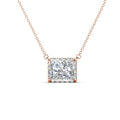 Ice Crushed Cubic Zirconia Minimalist Women Jewelry 925 Sterling Silver Simple Solitaire Pendant Necklace Destiny Jewelle