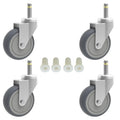 3inch (75mm) Swivel TPR Casters Wheels Adjustable Silent Durable Living Room / Mop Buckets / Wet/Dry Vacuums / Grills MegaBDM