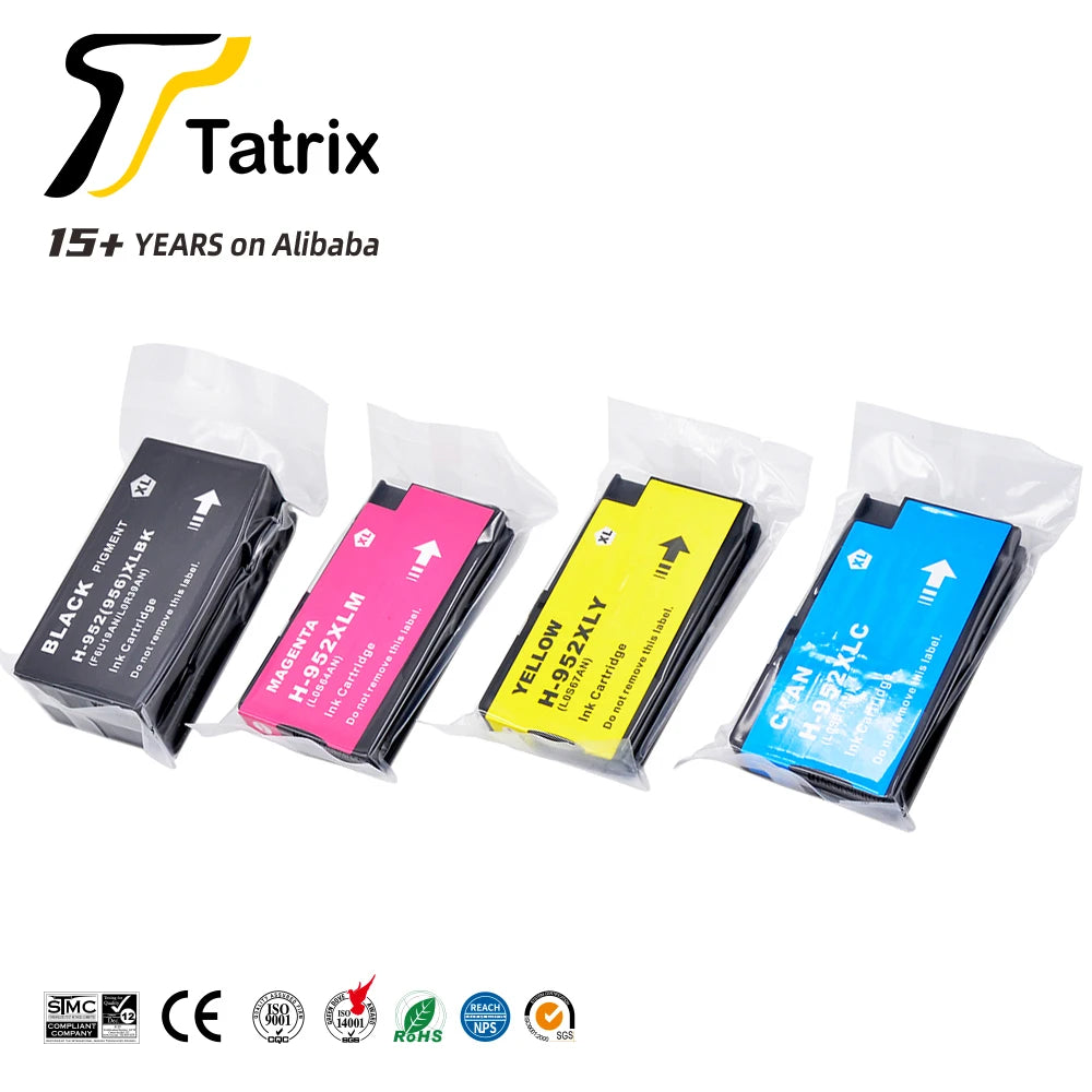 Tatrix 956 956XL 952 952XL Premium Color Compatible Ink Cartridge for HP OfficeJet Pro 8715 8720 Printer MegaBDM