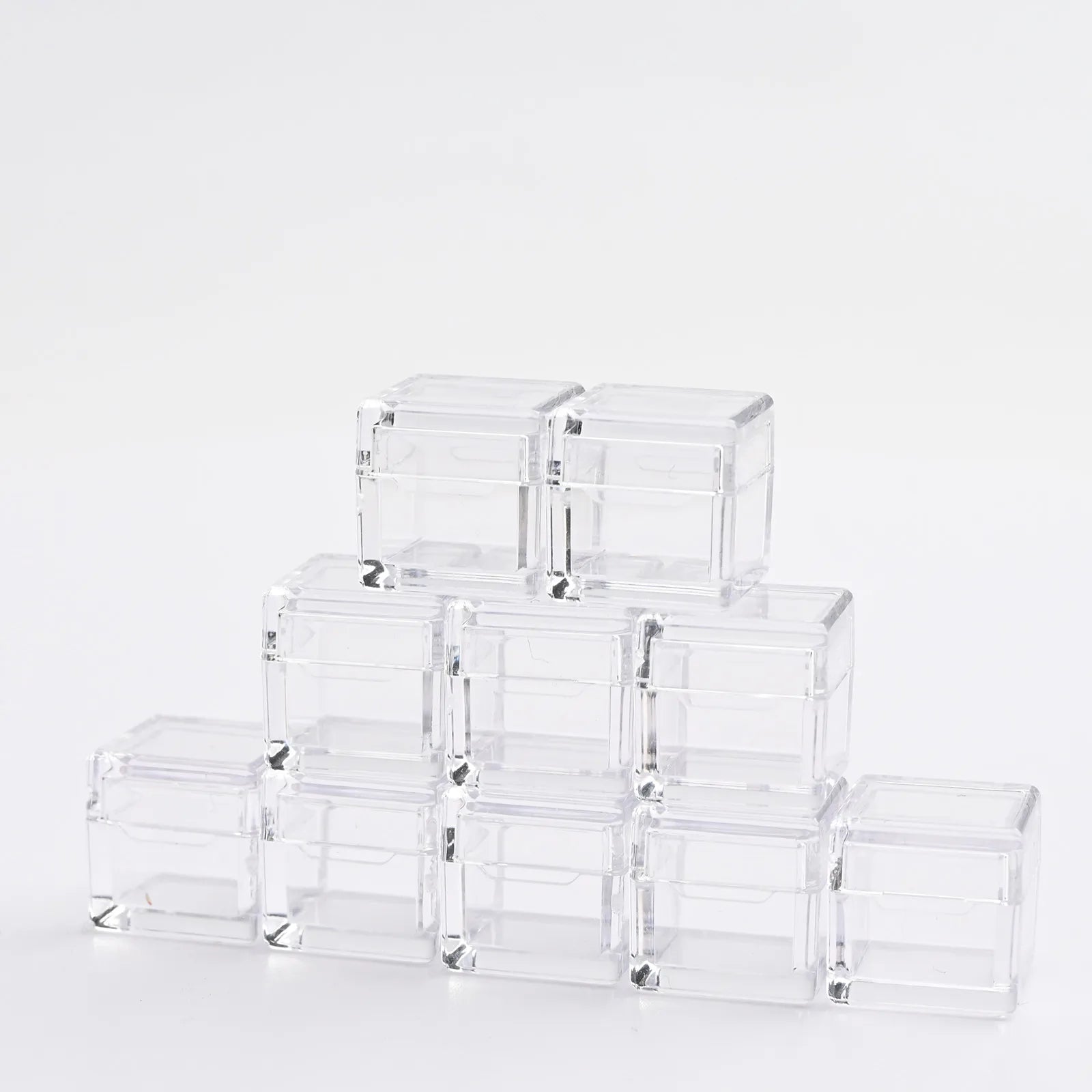 Acrylic Box with Lid for 1" 25.4mm/0.39" 10mm Element Cubes Clear Case for Elements Collections Science Education Displays