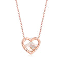 Korean Popular Ins Stylish Love Heart Pendant Necklace 925 Silver Fashion Jewellery Heart Dainty Friend Necklace for Girlfriend