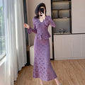 Casual 2 Piece Set for Women V-Neck Flare Sleeve Top And Skirts Set Ropa Wholesale