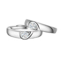 Lab Created Diamond Jewelry Sterling Silver Women Men Wedding Engagement Adjustable Couple Moissanite Ring Set Destiny Jewellery