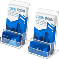 Eco-Friendly Clear Acrylic Brochure Holder Business Card Display Stand Organizer for Magazine Pamphlet Booklets Menu Journals