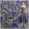 YX1567 Peacock Feather Jacquard Brocade Fabric for Dresses Traditional Clothing and Fashion Garment Sewing MegaBDM