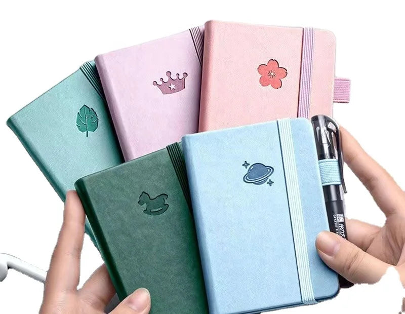 Wholesale Embossed Logo Waterproof Pu Leather Cover Mini Portable Pocket Business Custom Print Hardcover Diary Journal Notebooks