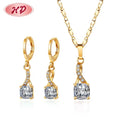 HengDian Jewelry Fashion 18k Laminated Gold Wholesale Necklace Pendant Earring Jewelry Sets for Women