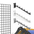 3 Color Iron Grid Panel Horizontal Wall-Mounted Slatwall Hook with Chrome Finish for Retail Display