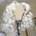 Luxury 613 Platinum White Blonde Lace Frontal Human Hair Wig - Voluminous Body Wave Brazilian Remy Hair Wig MegaBDM