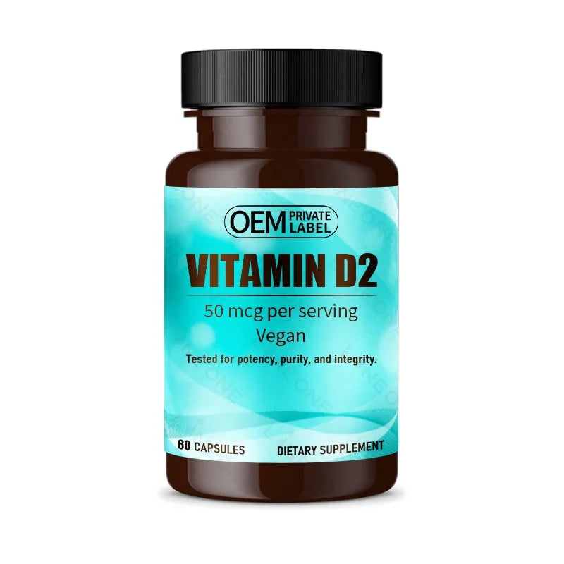OEM/ODM Vitamin D2 2000 IUVegan Capsules Supports Bones and Immune Vitamin D2 Capsules MegaBDM