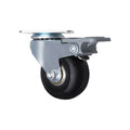 Durable PU 2 Inch (50mm) Swivel with Brake Plate Caster Wheels Industrial Workshop Warehouse Supermarket Desk Rack Table Cabinet