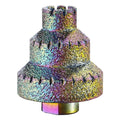 20-35-50mm M10 Thread Shank Diamond Vacuum Brazed Dry Drilling Core Step Drill Bits Chamfer for Porcelain Tiles Granite Marble MegaBDM
