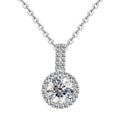 Hot Selling Lab Grown Diamond Ladies Jewelry Accessories Silver 925 Halo Moissanite Pendant Necklace Destiny Jewellery