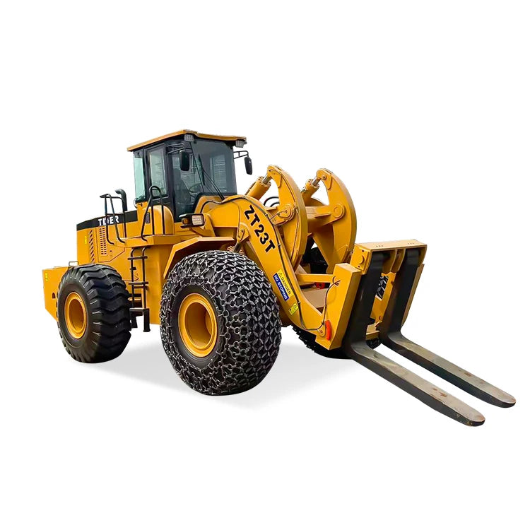 TDER Stone Mining Machinery Large Forklift Wheel Loader 23ton Front Loader Forklift With Wheel protection Chain
