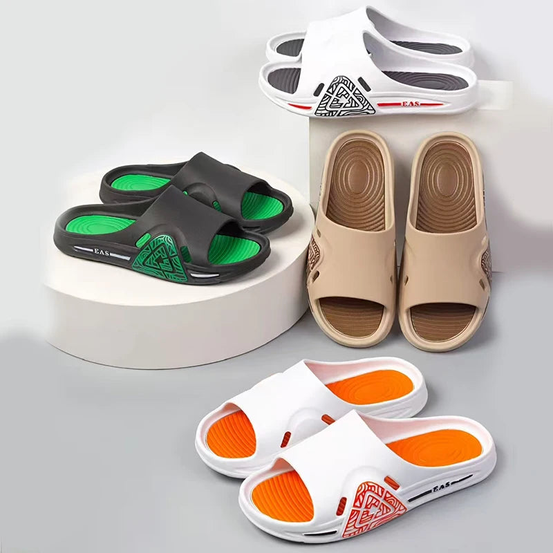 Men's PVC Soft Casual PVC Slippers Slip-On Flip Flop Shoes with Slip-resistant Feature Popular Fashion Trend Price