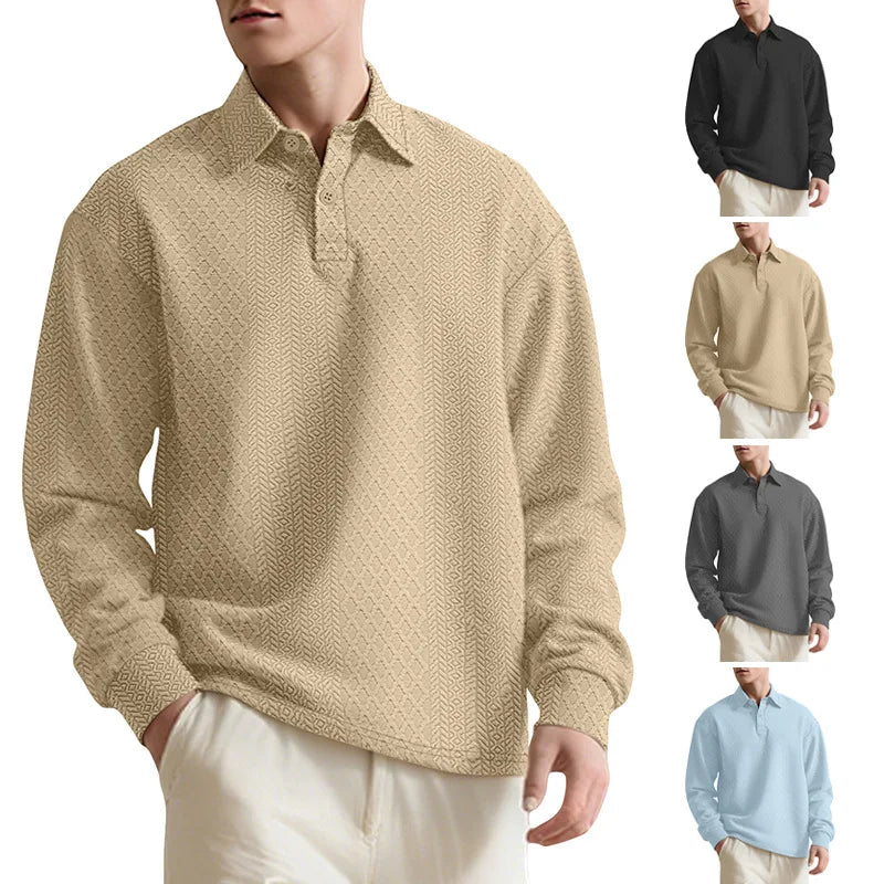 China Bangladesh Factory Price OEM Customized Logo Embroidery Textured Jacquard Solid Color Men Polo Shirt MegaBDM