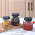 Spot 180ml 280ml 380ml 730ml New Hexagon Honey Bottle Storage Food Glass Sealed Jar with High Lid