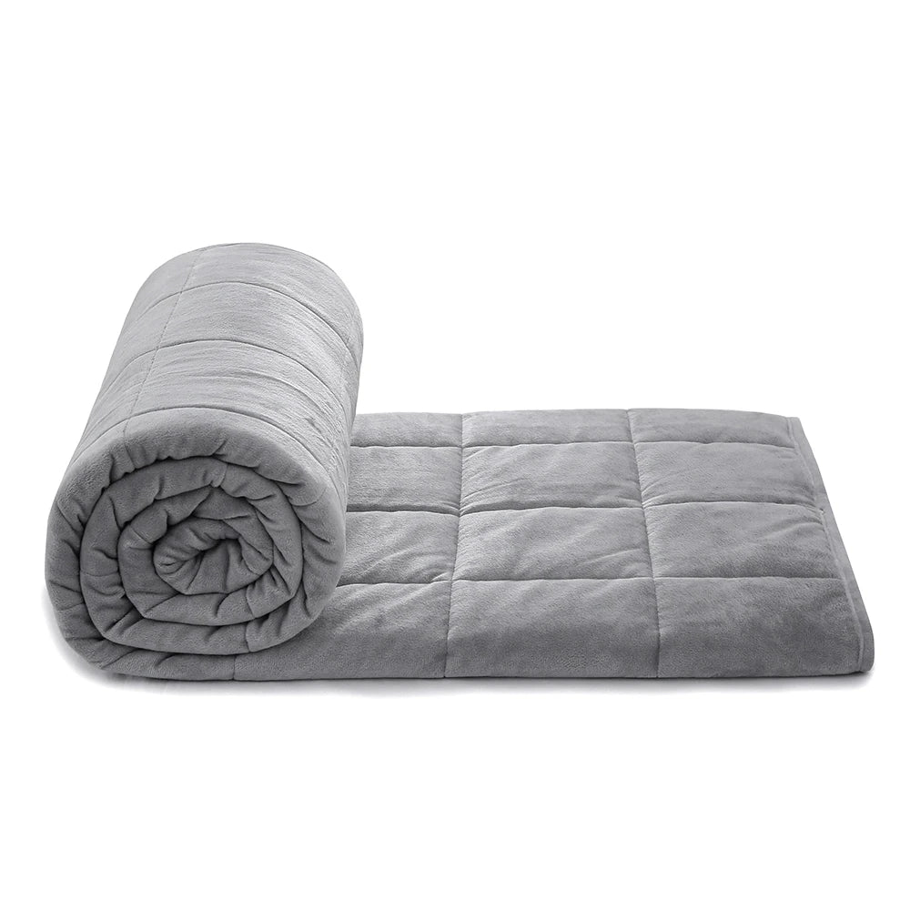 OEM Home Textile Oeko-Tex Sensory Sofa Minky Weighted Blanket for Bedroom and Adult 15lbs