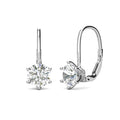 925 Sterling Silver 1 Carat Moissanite Diamond Luxury Jewelry Hypoallergenic Huggie Hoop Solitaire Earrings Destiny Jewellery
