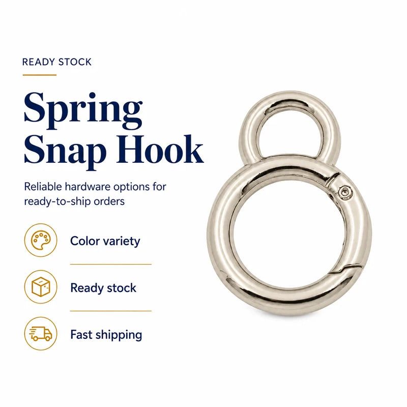 Wholesale Replacement Strong Heavy Duty Metal Clasp Spring Rotating Ring Pinhole O-ring Clip Keychain Bag Wallet DIY Accessories MegaBDM