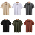 China Bangladesh Factory Price OEM Customized Logo Embroidery Striped Jacquard Ice Silk Breathable Men Polo Shirt MegaBDM