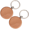 Round Blank Wooden Key Chain Personalized Wood Keychain Ring Tags Craft Small Pendant Accessories DIY Clothing Bag Decoration