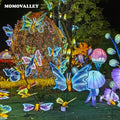 Momovalley Lighted Mechanical Led butterfly Purple Moving Outdoor Hanging Christmas Tree Decorations Easter Decor