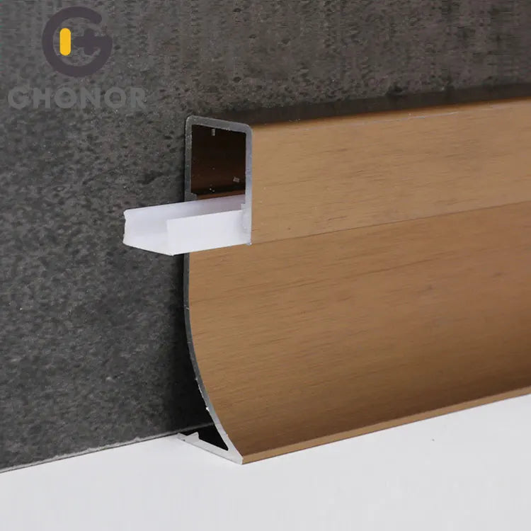 Led Light Profile Panel Skirt Board Strip Aluminum Skirting Baseboard With Led Light