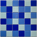 KASARO Swimming Pool Tiles Blue Glass Mosaic Tile Cheap Glass Tile