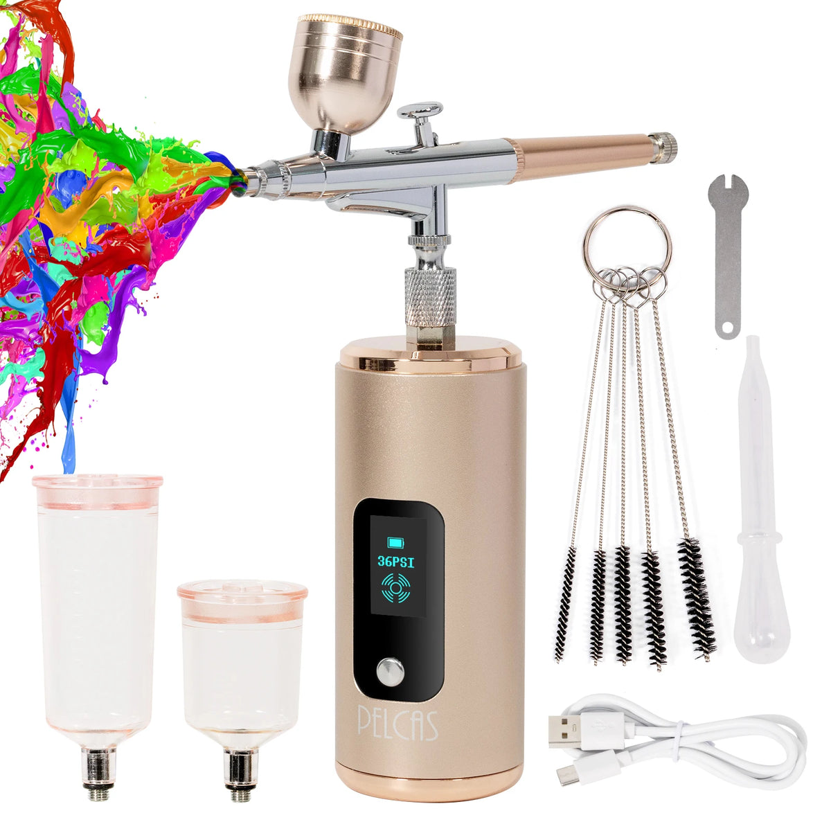 Time-saving Professional Portable Whitening Beauty Salon Moisturizing Makeup Airbrush Set Cake Air Brush Kit MegaBDM