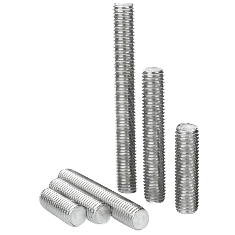 304 Stainless Steel Full Threaded Rod Screw Stud Headless Bolt M3 M4 M5 M6 M8 Black Zinc Finish Metric System