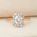 Original Charming Oval Moissanite Halo Solitaire Ring Premium Sterling Silver 14K Gold IGI Certified Wedding & Party Jewelry