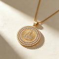 QIKU Luxury Inlay Crystal Gold Color Pendant Women Necklace Copper Zircon Jewelry Accessories Gift Wholesale Price Dropshipping