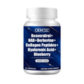 Private Label Herbal Supplements Resveratrol NAD Boost Capsules with Collagen Biotin Hyaluronic Acid Vitamin B3 MegaBDM