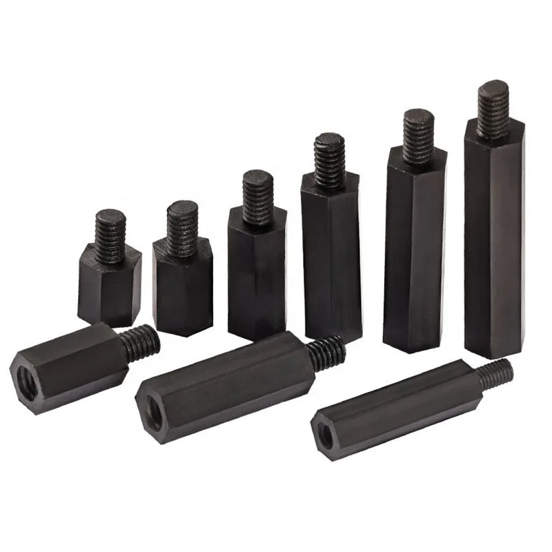 SDPSI500pcs M3 Black Hex Nylon Standoff Spacer Column for PCB Motherboard Fixed Plastic Spacing Screws Length=5mm to 50mm
