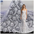 YX1549 Floral Guipure Lace Fabric 150gsm Water Soluble Milk Silk Embroidery Lace Fabric for Bridal and Women's Dresses MegaBDM