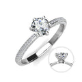 New Ideal Cut 2 / 1 Carat Bague Lab Grown Diamond Jewelry 925 Sterling Silver Moissanite Engagement Ring Destiny Jewellery