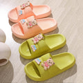 PVC Summer Beach Shoes for Women New Trendy Comfortable Flat Indoor for Slippers Fashionable Sandals