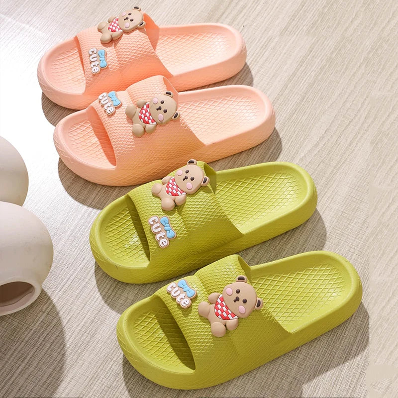 PVC Summer Beach Shoes for Women New Trendy Comfortable Flat Indoor for Slippers Fashionable Sandals
