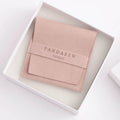 PandaSew Elegant Dusty Pink Envelope Microfiber Jewelry Pouch with Band Custom Logo