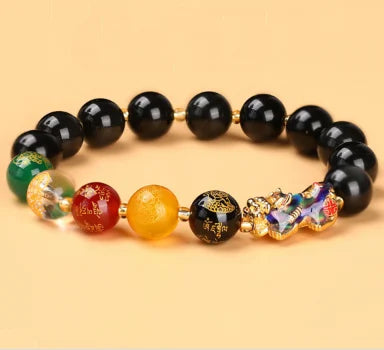 Red Agate Pixiu Obsidian Wealth Protection Good Lucky Fortune Men Women Bracelets Jewelry